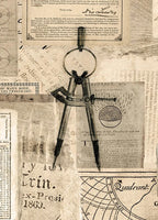 Drawing Compass Wall Art Print