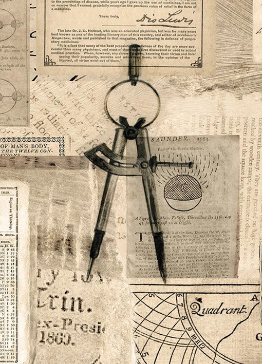 Drawing Compass Wall Art Print