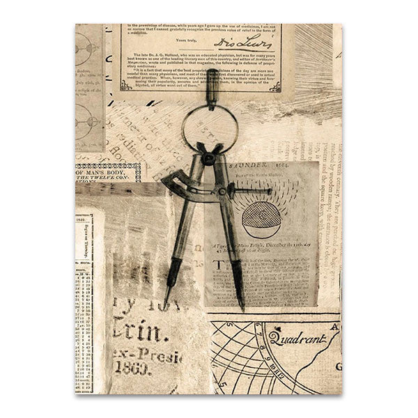 Drawing Compass Wall Art Print