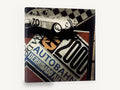 Autobahn Race Car 70, retro autobahn racing car poster, stretched canvas wall art print ready to hang