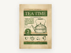 Tea Time Friendship, vintage canvas wall art print, front view
