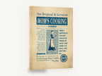 Mom's Cooking Advert, retro mom's cooking kitchen advertisement, stretched canvas wall art print ready to hang