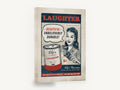 Laughter by the Can, retro laughter paint can advertisement, stretched canvas wall art print ready to hang