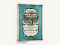 Morning's Healing Liquid, retro coffee label advertising poster, stretched canvas wall art print ready to hang