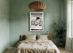 Confidence Fizzing Relief vintage canvas print on the wall of a bedroom