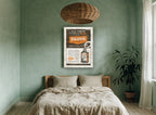 Bliss Life Enhancement vintage canvas print on the wall of a bedroom