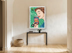 Instant Peace Jar vintage canvas print on the wall of a hallway