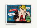 True Romance Kiss, retro comic book romance poster, stretched canvas wall art print ready to hang