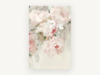 Blush Peony Drift, floral canvas wall art print, front view