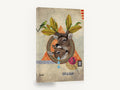 Deer Collage Invasion, deer collage illustration, animal canvas wall art print ready to hang