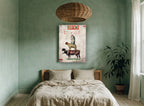 Farmyard Stack Collage animal canvas print on the wall of a bedroom