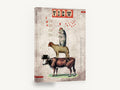 Farmyard Stack Collage, vintage farm animal collage illustration, animal canvas wall art print ready to hang
