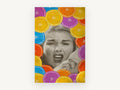 Citrus Sneeze, kitchen canvas wall art print, front view
