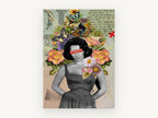 Poison Caution Bouquet, floral canvas wall art print, front view