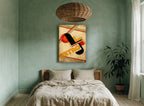 Retro Vinyl Movement vintage canvas print on the wall of a bedroom