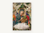 Madonna Among Lilies, floral canvas wall art print, front view