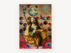 Pilgrim Among Blooms, floral canvas wall art print, front view