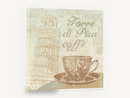 Pisa Caffè Cup, leaning tower pisa coffee cup kitchen, kitchen canvas wall art print ready to hang