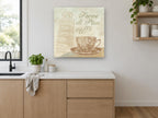 Pisa Caffè Cup kitchen canvas print on the wall of a kitchen