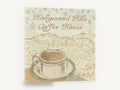 Hills Coffee House, hollywood hills coffee cup vintage kitchen, kitchen canvas wall art print ready to hang