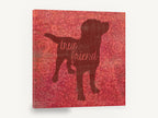 True Friend Dog Silhouette, red dog silhouette typography illustration, animal canvas wall art print ready to hang