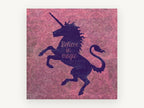 Believe in Magic Unicorn, unicorn silhouette believe in magic illustration, animal canvas wall art print, front view