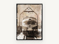Erie Diesel Head-On, vintage canvas wall art print, front view