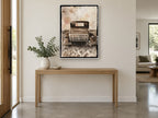 Rear of the Old Coupe vintage canvas print on the wall of a entry hall