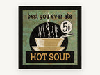 Best Hot Soup, vintage canvas wall art print, front view