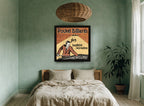 Healthful Recreation Pool vintage canvas print on the wall of a bedroom