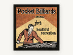 Healthful Recreation Pool, vintage canvas wall art print, front view