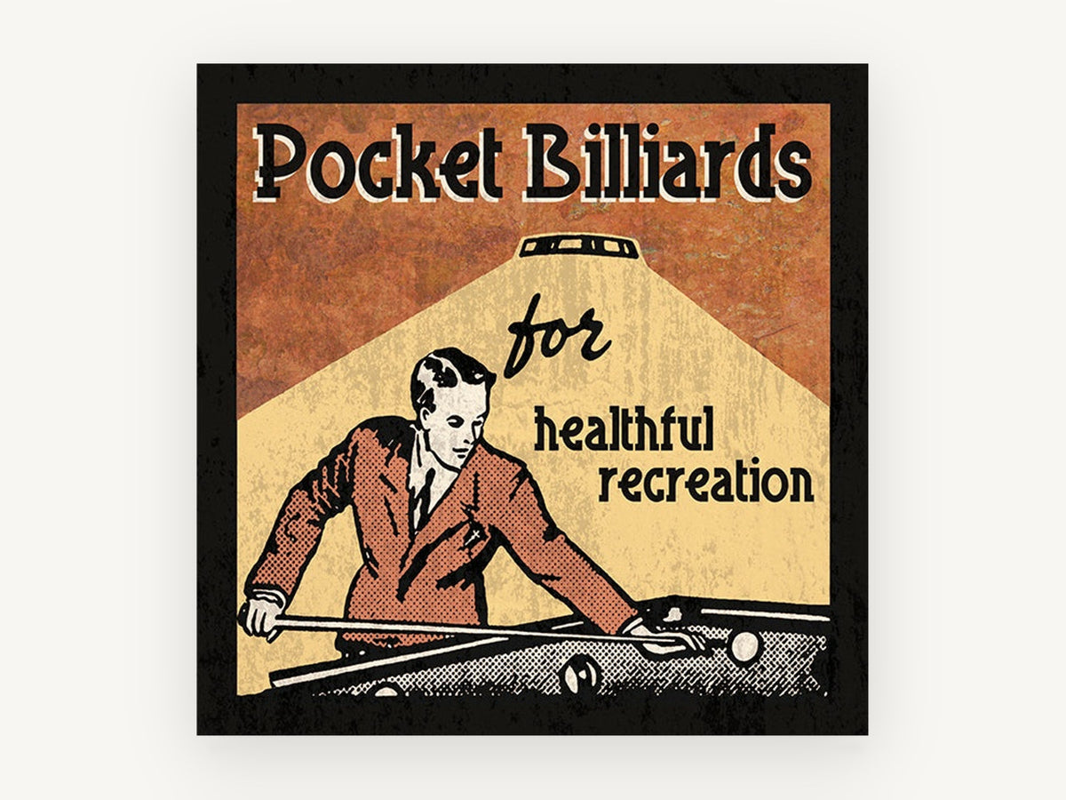 Healthful Recreation Pool, vintage canvas wall art print, front view