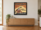 Healthful Recreation Pool vintage canvas print on the wall of a living room above a sideboard