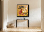 Healthy Poultry Fresh Eggs vintage canvas print on the wall of a hallway