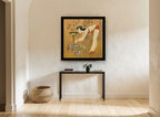 Bottoms Up Cocktail vintage canvas print on the wall of a hallway