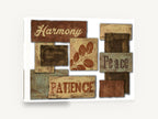 Harmony Peace Patience, harmony peace patience word art, floral canvas wall art print ready to hang