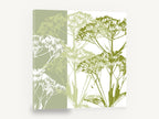 Green Umbel Silhouettes, green umbel flower silhouette botanical, floral canvas wall art print ready to hang