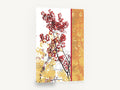 Crimson Branch Panel, red autumn leaves branch botanical, floral canvas wall art print ready to hang