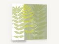Layered Green Fronds, green fern frond silhouette botanical, floral canvas wall art print ready to hang