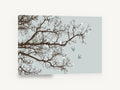 Swallows Among Bare Branches, bare branches and birds illustration, landscape canvas wall art print ready to hang