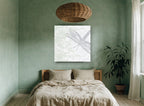 Dragonfly on Lace animal canvas print on the wall of a bedroom