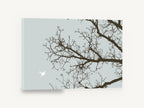 Bird Among Bare Branches, bare branches white bird illustration, landscape canvas wall art print ready to hang