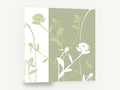 Sage Thistle Silhouettes, sage green wildflower silhouette botanical, floral canvas wall art print ready to hang