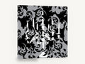 Candelabra Damask Noir, black and white candelabra damask, stretched canvas wall art print ready to hang