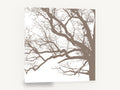 Taupe Oak Branch Tracery, bare tree branch silhouette, landscape canvas wall art print ready to hang