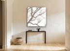 Winter Branch Silhouette landscape canvas print on the wall of a hallway
