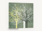 Three Bare Trees, bare tree silhouettes digital artwork, landscape canvas wall art print ready to hang