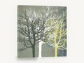 Three Tone Trees, bare tree silhouettes digital art, landscape canvas wall art print ready to hang
