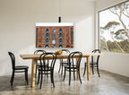 Brooklyn Brick Warehouse city canvas print on the wall of a dining room