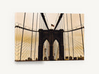 Brooklyn Bridge Sepia Towers, brooklyn bridge sepia photograph, city canvas wall art print ready to hang